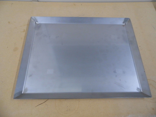 USED THICK HEAVY DUTY STAINLESS STEEL DRIP TRAY -  350MM X 450MM X 20MM